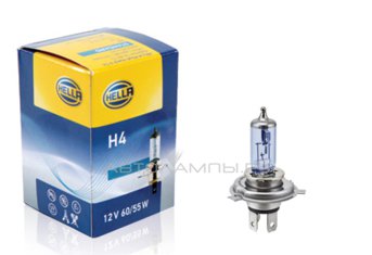 H4 12V- 60/55W (P43t) (белый свет-голуб.оттен.) Blue Light 8GJ 002 525-361