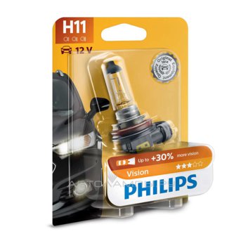 H11 12V- 55W (PGJ19-2) ( +30% �����) Vision (������� 1��.) 12362PRB1