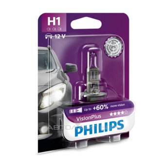 H1 12V- 55W (P14,5s) ( +60% света) Vision Plus блистер (1шт.) 12258VPB1